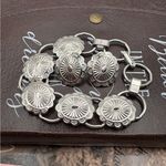Vintage Southwestern Concho Bracelet & Earring Set Silver Tone Photo 5