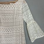 Eliza J  Dress White Lace Bell Sleeve Size 8 Wedding‎ Rehearsal Elopement Lined Photo 3