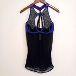 Oh la la Cheri Paris L Underwire Sexy Stretch Tulle n Lace Purple Black Lingerie Size L Photo 1