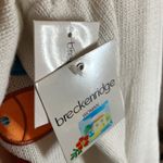 Breckinridge Woman NWT White‎ Floral Knitted Shirt Sleeve Button Sweater Size 2X White Photo 4