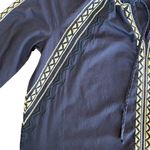 Lucky Brand ⭐️ navy and white embroidered bohemian blouse top size small Photo 12
