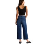 Quince  Bella Stretch Patch Pocket Wide-Leg Cropped Jean High Rise Blue Photo 1