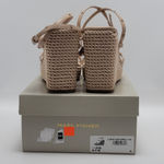 Marc Fisher Zig Wedge Sandal Studded Faux Leather Light Natural Women’s 8.5M NIB Photo 5