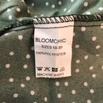 Bloomchic  Polka Dot V Neck Ruffle Trim Blouse Short Sleeve Green 26 Photo 5