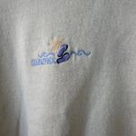 Artisans Cream Embroidered Sun Flip Flop Crewneck Sweatshirt Yellow Size M Photo 1