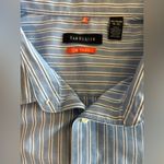 Van Heusen  Blue and White Striped Oversized Button Down Shirt‎ Size XXL Men’s Photo 4