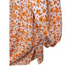 Mario Serrani Women's Orange & Pink Cherry Blossomā Floral Blouse V-Neck, Medium Photo 5