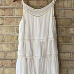 ANINE BING  Layered Lace Trim Sleeveless White Mini Dress GUC Minor Flaw M Tiered Photo 0