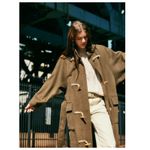 Free People Alma Long Duffle Coat Size Medium Photo 15