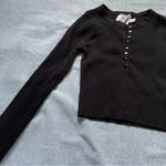Princess Polly 🛎️ 5/$20  Black Long Sleeve Cropped Size 0 Photo 1