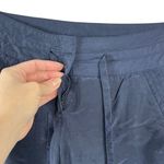 Theory 100% Silk Dunes Sidonia T Silk Ankle Trousers Pants Drawstring Navy SZ 00 Photo 3