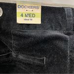 Dockers  Ideal Fit Straight Leg corduroy‎ Pants Black cotton women’s size 4 New Photo 5