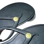 BCBGeneration BCBGGeneration black flip flops with gold detail women’s size 9 Photo 7