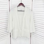 Chico's  Lightweight Open Front Blazer Jacket Ivory Small Photo 6