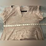 cupio NWT  Size M Draped Pullover Sweater High Low Hem Beige V Neck Flowy Long Photo 8