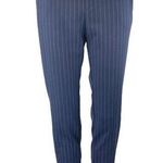 Banana Republic Women's Blue Pinstriped Tapered Skinny Trousers Dress Pants Sz 0 Photo 0