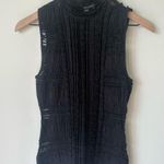 Cinq à Sept CINQ A SEPT Antonia Sleeveless Turtleneck Lace Top, Black XS Photo 4