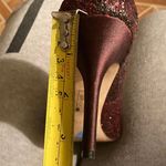 White House | Black Market Women Toe Point Glitter Kitten Heel Size 7M Plum Purple Photo 4