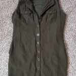 Banana Republic  Dark Green Linen Sleeveless Dress Photo 0