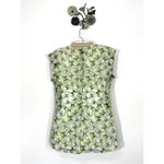 CAbi  Butterfly Blouse Womens Size Small Short Sleeve Sheer Faux Wrap V-Neck Top Photo 6