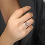 Boutique 14k White Gold‎ Plated 316L Cutout Filigree Hollow Ring, Size 10 Photo 15