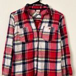 Mossimo Supply Co Red & White Collared Flannel Photo 2