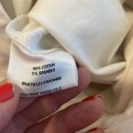 Eileen Fisher  white crop stretch cotton jean size large Photo 4