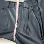 ZARA  high waisted pleated faux leather tapered leg pants size small Photo 8