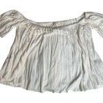 Truly Madly Deeply  UO White‎ Off The Shoulder Extra Small Cropped Top Ruffle Photo 0