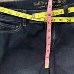 Soft Surroundings  Women's Deep Indigo Straight Leg Jeans Photo 3