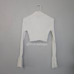 ALC Frank A.L.C. Ashlyn Cropped Gathered Ribbed-Knit Top Photo 8
