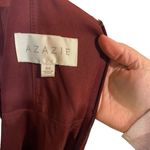 Azazie  Bridesmaid Prom Formal Dress Size A4‎ Maroon Chiffon Floor Length Halter Photo 5