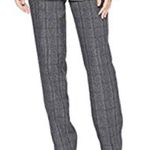 Kasper women plaid slim pants Fir green multi Size 12 Photo 2