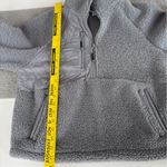 JoyLab  Light Gray Sherpa Cropped Jacket Size Medium Photo 5