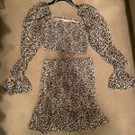 Print long sleeve shirt and skirt set Multiple Photo 0