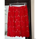 Alice + Olivia  Ferell Red Lace Pencil Skirt Romantic Date Size 6 Photo 1