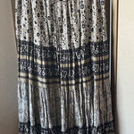 White Stag  Khaki Floral maxi boho style Skirt large Photo 0