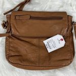 st. john's bay NWT St. John’s Bay Sahara Brown Foldover Crossbody Purse Photo 1