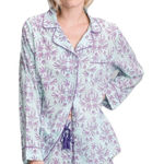 Dawson & Hellmann Pot Toile Pijamas Blue Lavender Womens XS Purple Photo 0