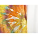 Las Olas Large Dress Handmade Tie Dye Fringe Hem Short Sleeve Shift Knee249 Photo 6