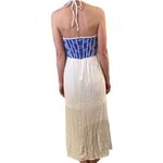 Jealous Tomato  NWT Blue and White Boho Stretch Maxi Dress size Medium Photo 1