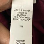 Lucky Brand Women’s Large Long Sleeve Tee Maroon Crewneck Pullover Flower Print Photo 8