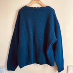 April Cornell Vintage Wool Cardigan Knit Sweater Blue Button Front sz L Size L Photo 8