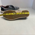 Toms Tennis Shoes Gray, Size 7, Red plaid inside, lace up Photo 2