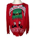 Well Worn Holiday Sweater Merry Elfin' Christmas Pullover Sweater with Bells XL Photo 24