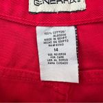 Vintage 90s GENERRA bold red high waist denim jean mom shorts Size 14 Photo 3