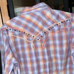 Ariat  button down shirt Pearl Snap Plaid Western Rodeo Long Sleeve embroidered Photo 3