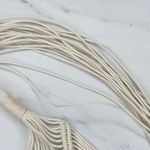 Womens Mother of Pearl Woven Macrame Tie Belt Small (S) ✨ White Photo 4