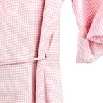 First Monday Pink Gingham Ruffle Wrap Dress Small Coquette Photo 7