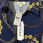 L'Agence L’Agence Raelynn Shirt Dress in Indigo Gold, NWT, Size XS Photo 10